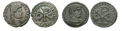 Илл. 52. Двойной сентенионалис Магненция (350–353). На реверсе «хризма»